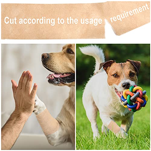 CARBOU Self Adhesive Cohesive Bandage Wrap 8 Pack 4x5yd Cohesive Tape Beige | Self Adherant Non-Woven Wrap Rolls, Atheletic Tape for Wrist, Ankle, Hand, Leg, Premium-Grade Medical Stretch Wrap - color: Beige, size: 8 Count (Pack of 1)