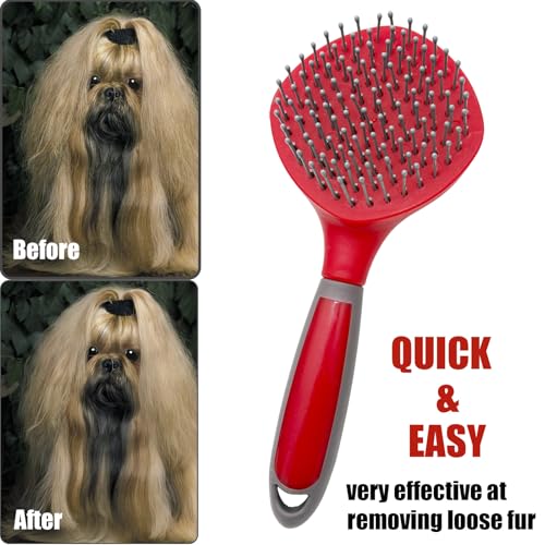 Horse Mane & Tail Combs Horse Brushes Shedding Brush Grooming Tool for Thick Coats Equine Long Haired Dogs