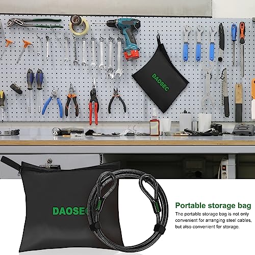 7 ft x 1/2" Heavy Duty Cut-Proof Security Cable, Kayaking & Outdoor Equipment - size: 7FT
