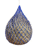Harrison Howard Slow Feed Hay Net for Horses, 40 Inch Hay Bag Holds 1–2 Flakes, 2 Inch Mesh Durable Hanging Feeder for Stable, Pasture & Livestock-Blue - color: Blue