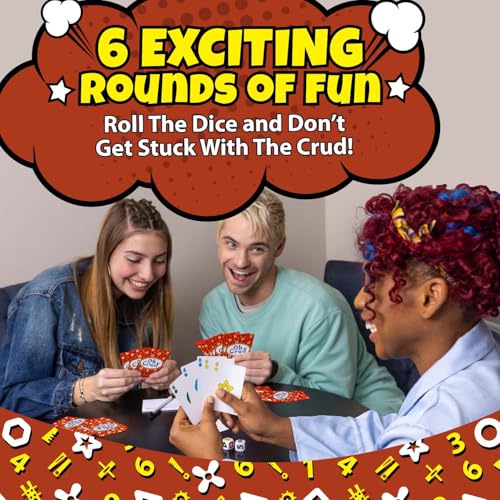 Oh Crud Deluxe Edition: A Trick-Taking Card & Dice Game for Adults & Families, Strategy Card Game for Family Game Night Fun, Easy-to-Learn & Portable Party Decks for 2-12 Players by Ghetti Games