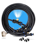UNCO- Misting System, 26 FT, 7 Brass Mist Nozzles, 3/4" Brass Adapter, Misters for Outside Patio, Misting System for Patio, Garden, Greenhouse, Trampoline, Porch
