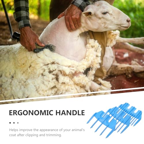 MERRYHAPY 3Pcs Electric Hair Shear Fader with Sheep Shear Clipper Guards Plastic Guide Attachments for Lamb Grooming and Goat Haircut 3.35X2.64 Inches