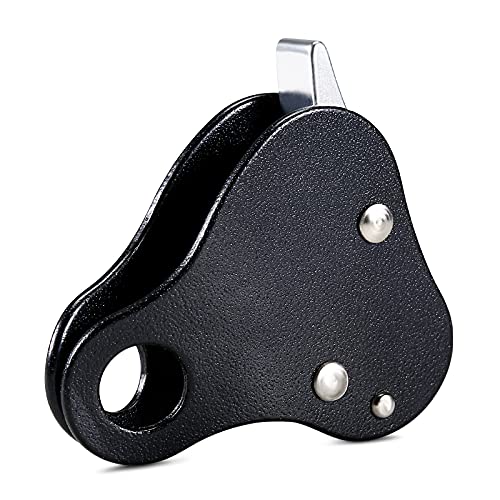 WILDKEN Climbing Ascender Fall Protection Belay Device Climbing Rope Grab | Ascender for Rock Climbing Mountaineering Tree Arborist Expedition Caving Rescue Aerial Work - color: Black