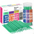 LE UNIMEDY 400PCS/Box Cotton Swabs, Disposable Micro Applicators Brush, Cosmetic Brush, Micro Swabs, Microswabs 2.5mm Green - size: 2.5mm, Green