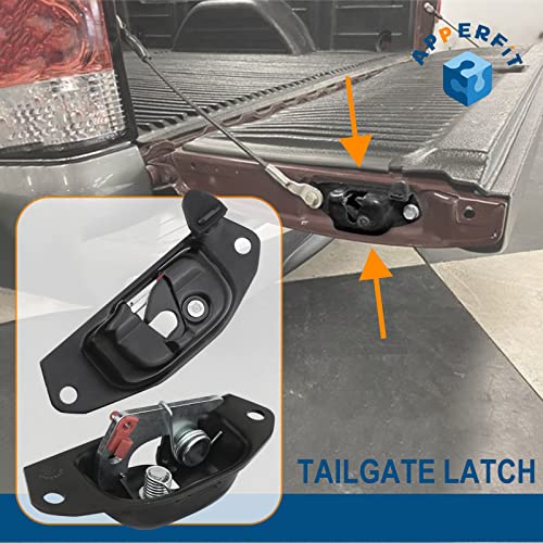 Tailgate Latch Lock w/Cable Bolts 15921948 15921949 Compatible with 1999-2007 Chevrolet Chevy Silverado/GMC Sierra 1500 2500 3500 for Rear Tail Gate Panel Side Left & Right - size: 1999-2007