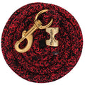 Weaver Leather Poly Lead Rope with Solid Brass 225 Snap - color: Mosaic - Red/Black