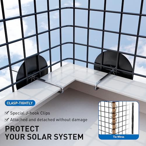 Solar Panel Bird Guard, 6in x 50ft with 50 Fastener Clips | PVC Coated Welded Wire Mesh Critter Guard for Solar Panels, Solar Screen for Pigeon Netting Bird Squirrel Proof - color: 6IN x 50FT