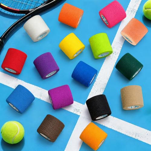 OK TAPE Self Adhesive Bandage Wrap 2 Inch x 5 Yds 64 Rolls - Beige | Elastic Cohesive Bandage Wrap Supports Wrists & Ankles Without Clips Ideal for Sports First Aid Vet care - color: Beige, size: 2inx5yds