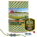 Electric Fence Polybraid 1/4" Rope 1000Ft - 6 Tinned Copper Strands | 900lb Strength Superior Shock Heavy Duty Braided Polyrope - Premium Horse Wire Fencing Highly Visible - UV Rust Resistant - size: 1000 ft