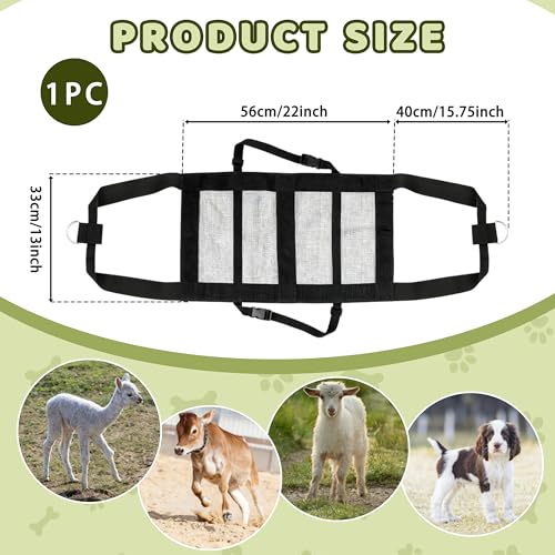 1PC Calf Sling for Weighing Animals 60LB Assist Hanging Weight Scale Newborn Livestock Sling with Straps for Baby Calf Lamb Alpaca Dog Alpacas