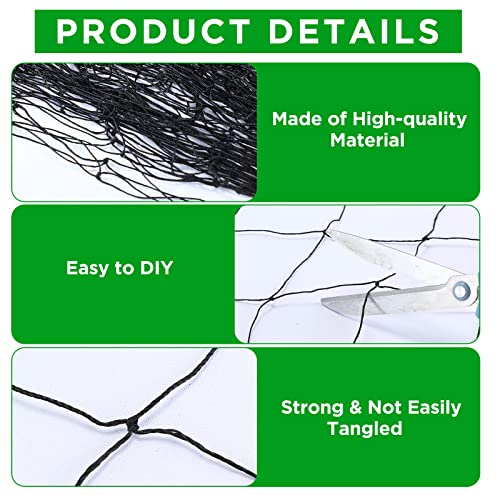 Windyun 1 Pc Bird Netting 50' X 100', 2.4" Mesh Poultry Net for Garden | Heavy Duty Reusable Poultry Barrier for Fruit Tree, Vineyard, Chicken Coop Protection Against Deer, Hawk, Squirrel - size: 50' X 100'