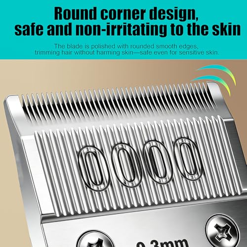 Replacement Ceramic Blade,Compatible with Oster 76,Andis AGC,Wahl KM10 | 0.3mm(1/100") Cutting Length,size OOOO - color: Size 0000