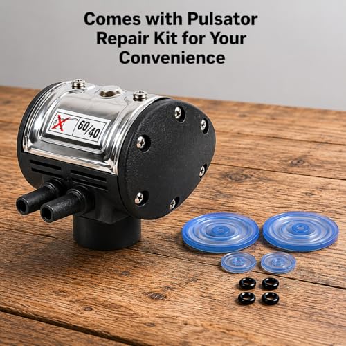 60/40 Cow Pulsator Vacuum Regulator Kit for Milking Machines, with Repair Kit, 60 Pulse/Min