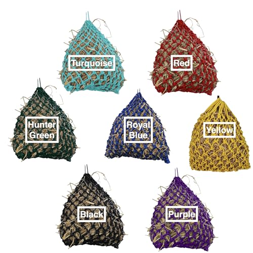 Majestic Ally 2”x2” Holes Highly Durable Very Sturdy 36" Hay Net with for Horses, Goat etc. - color: Yellow