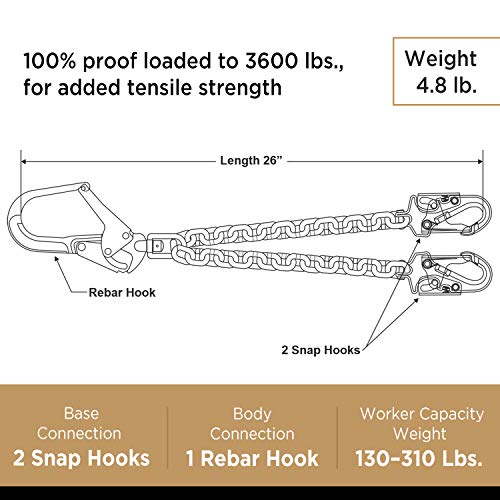 AFP Rebar Positioning Chain Assembly with Swivel Hook (Steel) - color: Steel
