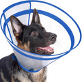 Dog Cone to Stop Licking, Clear Recovery Collar with Detachable Zipper, Sturdy Elizabethan Collar for Large Medium Small Dogs, Soft Adjustable Cone After Surgery Patented, Blue S - color: Blue, size: S(Neck: 10"-11.75")