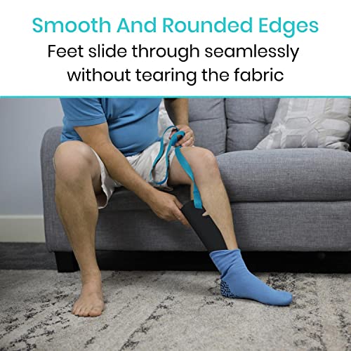 Vive Sock Aid Easy On Easy Off- Assist & Remover - Daily Living Helper | Device for Elderly - Mobility for Surgery Recovery & Disability, Compression Puller Slider, Assistance Putting On Tool Kit