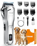 oneisall PC18 Dog Clippers for Grooming for Thick Coat | 6800 RPM High-Speed, Detachable Stainless Steel Blades,4 hours of battery life, Dog Shaver for Thick/Matted/Knotted/Hair