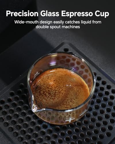 Espresso Measuring Cup - Barista Glass Measuring Cup for Coffee Easy Pouring V-Shaped Spout Espresso Shot for Coffee Machine, Colorful 1 Pack - color: Iridescent