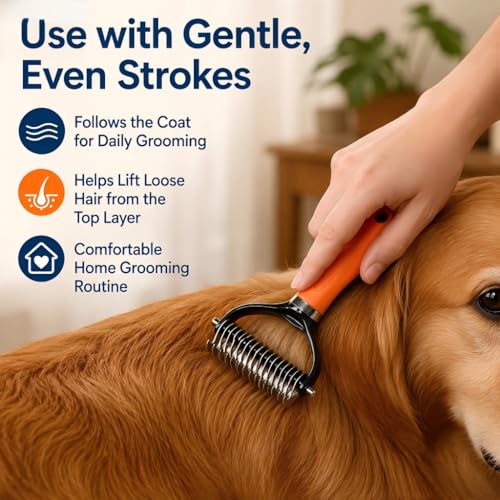 Double Sided Pet Grooming Rake, Extra Wide Deshedding Brush for Dogs Cats, Professional Long Hair Pet Shedding Comb Effectively Reduces Loose Hair (green) - color: green