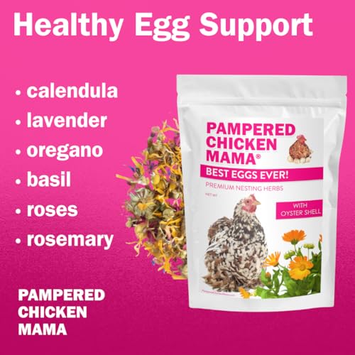Pampered Chicken Mama Premium Nesting Herbs for Chickens (20 oz) Made with Flowers & Botanicals | Chicken Nesting Herbs | Nesting Herbs for Chicken Coop Herbs - size: 1.25 Pound (Pack of 1)