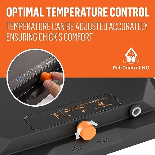 Pet & Livestock HQ Chicken Brooder Heater for Chicks - Chick Brooder Heat Plate - 12” x 12” Indoor Brooder Heating Kit with Adjustable Height and Temperature Display