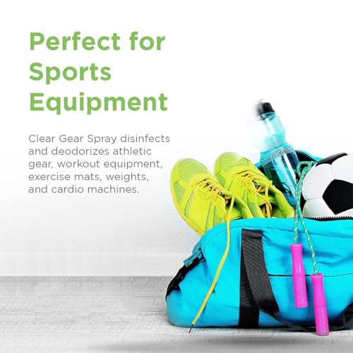 Clear Gear Disinfectant and Deodorizer for Sports Equipment 1 Gallon Bottle | Cleaner for Gyms and Fitness Centers, EPA-Registered, Hospital Grade, Mat Cleaner, Made in USA - size: 128 Fl Oz (Pack of 1)