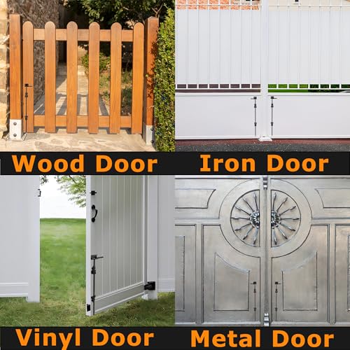 18" Heavy Duty Cane Bolt Gate Drop Rod-Steel Gate Ground Latch Designed for Wood Metal Vinyl Gates or Double Doors Fence Applications - size: 18 Inch-1 Pack