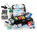 Scherber Fully-Stocked Premium First Responder Bag | HSA/FSA Approved | Large Pro EMT/EMS Trauma, Bleeding & Oxygen Medical Kit | CAT Tourniquet, HyFin Chest Seal & 250+ First Aid Supplies (Black) - color: Black