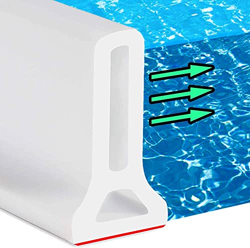 3ft/5ft/6ft/8ft10ft Collapsible Shower Threshold Water Dam Water Barrier for Shower and Water Stopper Keeps Water Inside Water Threshold for Wet and Dry Separation (6ft, white) - color: White, style: 6ft