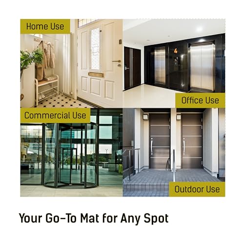 LOSTRONAUT 2-in-1 Shoe Cleaning Mat 25x16 Non-Slip Disinfectant Door Mat | Wet & dry 2-in-1 shoe cleaner mat – 25"x16" non-slip disinfectant welcome rug for indoor & outdoor door use