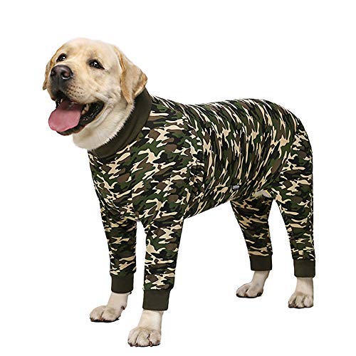 Dog Surgery Recovery Suit Female Male for Dogs After Surgery Medium Large Dogs Onesie Dog Pajamas Pjs Clothes (Camo, 28 (Chest 26.77 in | Backlength 18.11)) - color: Camo, size: 28 (Chest 26.77 in | Backlength 18.11)