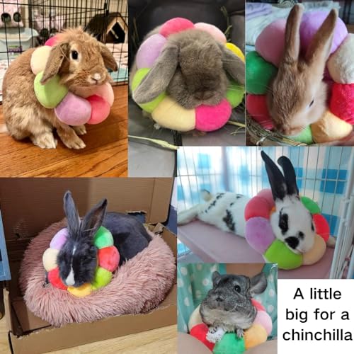 Rabbit Protection Cone Collar,Adjustable Soft Pet Recovery Collar for Rabbit/Chinchilla/Guinea Pigs/Kitten After Surgery Wound Healing,Elizabeth Neck Recovery E-Collar for Small Animals (XS) - size: XS