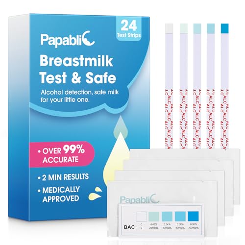 Papablic 36+24 Breastmilk Alcohol Test Strips 2-mins Quick & Accurate Detection for Alcohol in Breastmilk