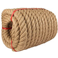 Manila Rope 1.5in x 100ft,Natural Hemp Rope,Thick Large Decorative Hemp Nautical Ropes,Twisted Manila Ropes Great for Gardening,Railings,Hammock Nautical - size: 1-1/2in, style: 100FT