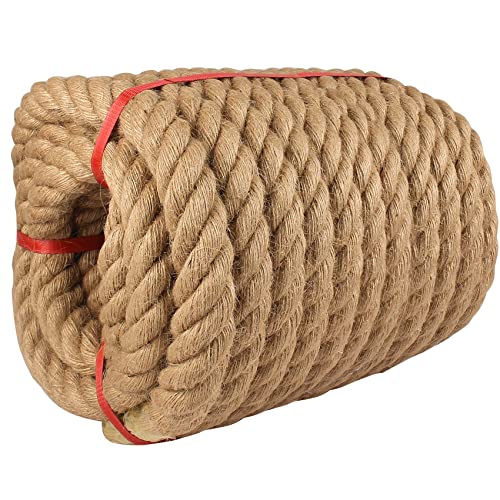 Manila Rope 1-1/2 x 150ft, Thick Natural Hemp Rope,Large Decorative Hemp Nautical Ropes,Twisted Manila Ropes Great for Gardening,Railings,Hammock Nautical - size: 1-1/2in, style: 150FT