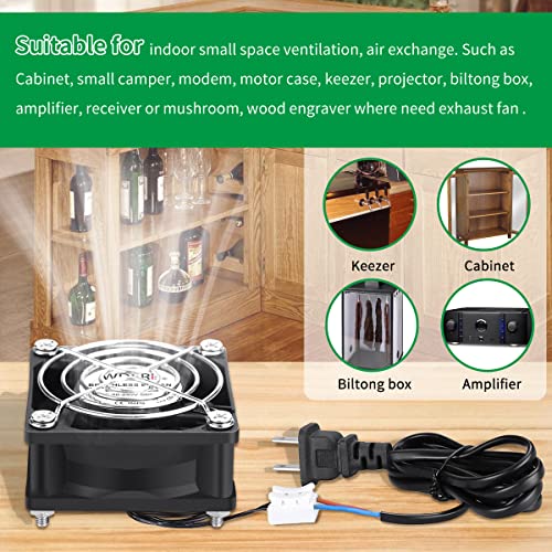 EC 60mm x 25mm Mini Muffin Fan Cooling Axial AC 110v 120v 220v 240v | On/Off Switch, Dual Ball Bearing for DIY Small Electronic Equipment Cooling Doorways Ventilation Exhaust Projects - style: 60mm x 25mm