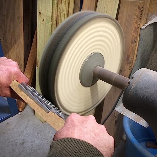 Buffer Wheel Rake, Polishing Tool with Stainless Steel Rake Teeth Head and Handle, Dress and Clean Buffing Polishing Wheel & Airway Surface Cleaning - color: Silvery