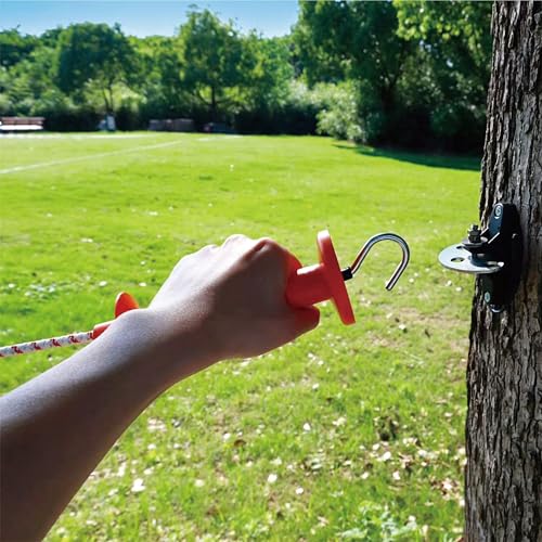 3 Pack Electric Fence Bungy Gate Kit - Expands 13ft to 23ft Heavy Duty Bungee Rope Gate for Livestock and Horses | Includes Insulated Handle, Pinlock 3-Way Insulator & Anchor for Farm Pasture Fence