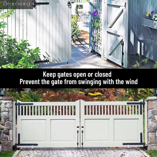 24" Heavy Duty Cane Bolt Gate Drop Rod Fence Hardware Ground Latch Stopper | for Wood/PVC/Vinyl/Metal Fences Gates, Double Doors, Black Solid Steel -1 Pack - color: 2 PACK, size: 24 Inch