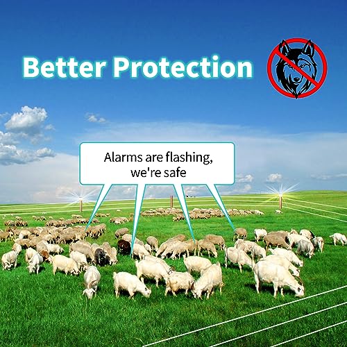 Electric Fence Indicator Light, Briidea Solar Fence Alarm with Light Transmission to 1/2 Mile, Ensure The Normal Operation of The Electronic Fence to Prevent The Invasion of Wild Animals - color: White