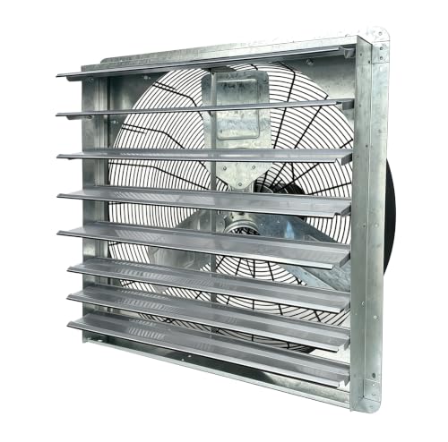 iLIVING 30" Smart Wall Mounted Shutter Exhaust Fan, 5088 CFM, 12-Speed, WiFi App Control Ventilation for Garages, Warehouse, Barn, Greenhouses, Auto Temperature Humidity Control, BLDC Motor, Hardwired - size: 30-inch