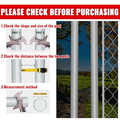 VIVIDA Chain Link Gate Latch 1-3/8", Fence Gate Fork Latch, 1 PCS | Galvanized Fence Gate Lock, For 1-3/8" OD Pipe, Chain Link Fence Parts, Bolts & Nuts Included - size: 1-3/8" x 1-3/8" (1 PCS)
