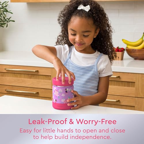 Bentgo Kids Stainless Steel Leak-Proof Food Jar for Hot or Cold Food | 11 fl oz Double Insulated Container with Removable Silicone Bumper, Dishwasher Safe, Easy Open Lid, Ages 3+ (Fairies) - color: Fairies