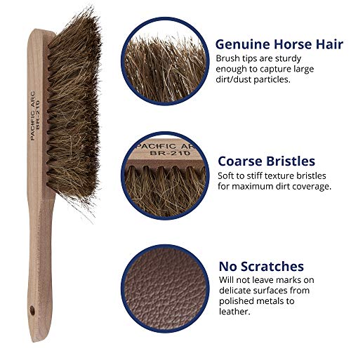 Professional Horse Hair Dust Foxtail Brush, 9 Inches for Work, Outdoor, Furniture
