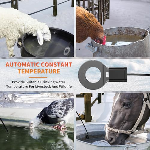 500W Utility De-Icer Submergible Cast Aluminum Chicken Water Heater for Livestock Tank Heater Bird Bath Heater in Winter - size: 500W