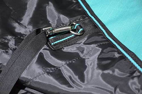 1200D Waterproof Medium Weight Poly (250g Fill) Horse Winter Turnout Blanket with Standard Neck AT010002TQ-66 - color: TURQUOISE, size: 66"