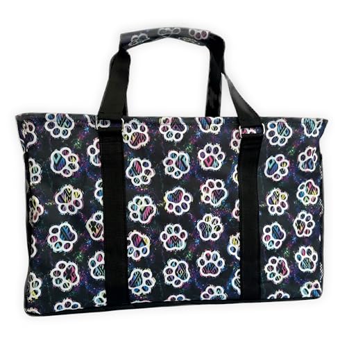 Large Collapsible Tote - color: Color Mesh Paws