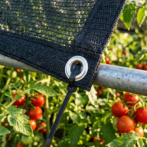 Royal Shade50% Black Shade Cloth 8FT x 16FT Mesh Tarp with Grommets for Garden Patio, Plant Shading, Greenhouse, Pergola, Chicken Coop, Dog Kennel, Lawn (We Make Custom Size)